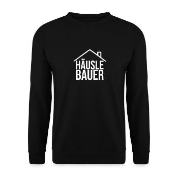 Bauherr Hausbau Häuslebauer Baustelle - Unisex Pullover - Schwarz - Vorne - Alina (178cm) & Michal (187cm)
