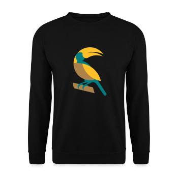 Geometric toucan - Unisex Sweatshirt - black - Front - Alina (178cm) & Michal (187cm)