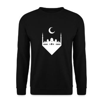 Mosque allah god religion crescent - Unisex Sweatshirt - black - Front - Alina (178cm) & Michal (187cm)