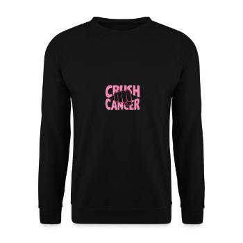Smash cancer avec ruban rose poing - Sweat-shirt Unisexe - noir - Devant - Alina (178cm) & Michal (187cm)