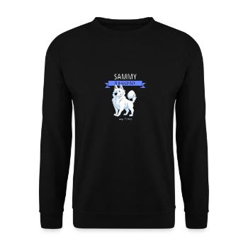 Sammy the Samoyed - Unisex Sweatshirt - black - Front - Alina (178cm) & Michal (187cm)