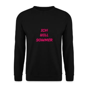 Sommer Warm Sonne Licht Mädchen Frau - Unisex Pullover - Schwarz - Vorne - Alina (178cm) & Michal (187cm)