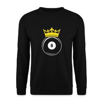 Pool King - Cadeau de joueur de billard billard snooker - Sweat-shirt Unisexe - noir - Devant - Alina (178cm) & Michal (187cm)