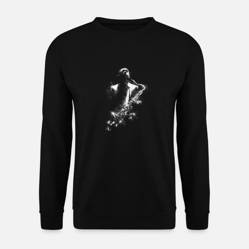 Zeichnung John Coltrane - Unisex Pullover - Schwarz