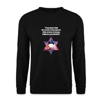 merkaba tesla - Unisex Sweatshirt - black - Front - Alina (178cm) & Michal (187cm)