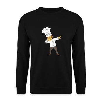 Koch Logo - Unisex Sweatshirt - black - Front - Alina (178cm) & Michal (187cm)