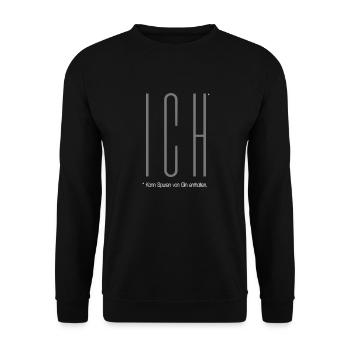 ICH - Kann Spuren von Gin enthalten. - Unisex Pullover - Schwarz - Vorne - Alina (178cm) & Michal (187cm)