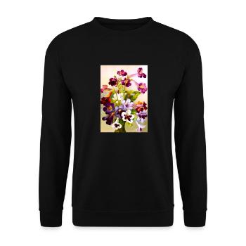 Veilchen - Unisex Pullover - Schwarz - Vorne - Alina (178cm) & Michal (187cm)