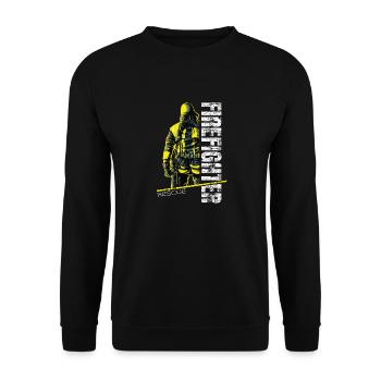 Atemschutzträger - Firefighter Rescue - Unisex Pullover - Schwarz - Vorne - Alina (178cm) & Michal (187cm)