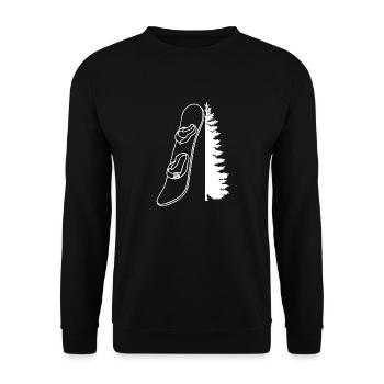 Snowboard Snowboarder - Unisex Pullover - Schwarz - Vorne - Alina (178cm) & Michal (187cm)