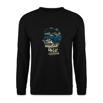 Mindset is Everything - Unisex Pullover - Schwarz - Vorne - Alina (178cm) & Michal (187cm)
