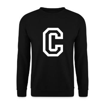 Letter C - Unisex Sweatshirt - black - Front - Alina (178cm) & Michal (187cm)
