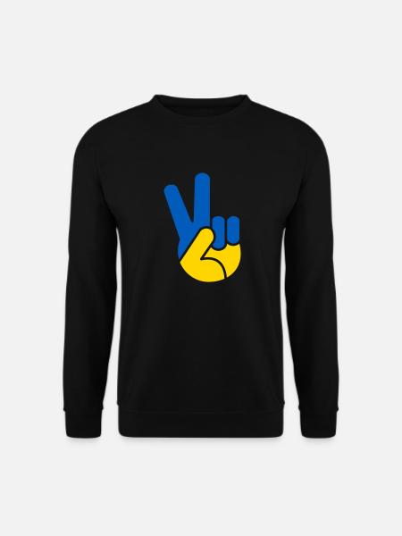 Ukraine Peace Hand Sign - Unisex Sweatshirt - black