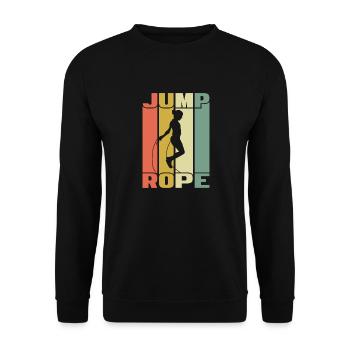 Jump Rope Skipping Rope Jumping Jump Rope - Unisex Sweatshirt - black - Front - Alina (178cm) & Michal (187cm)