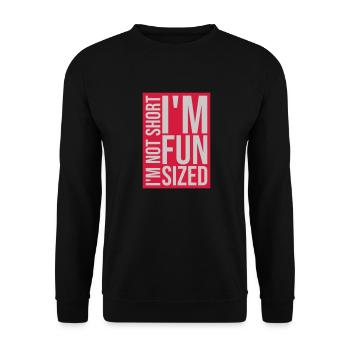 Not short fun sized - Unisex Sweatshirt - black - Front - Alina (178cm) & Michal (187cm)