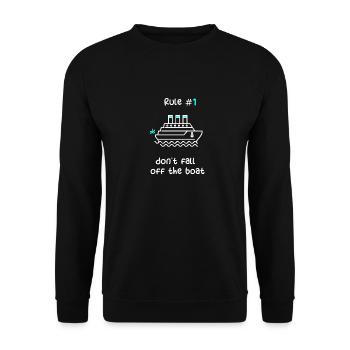 KREUZFAHRTSCHIFF - GRÜNES WEISSES KREUZFAHRTSCHIFF - Unisex Pullover - Schwarz - Vorne - Alina (178cm) & Michal (187cm)