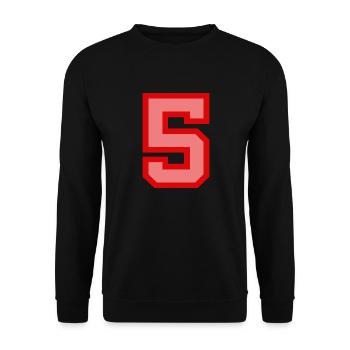 Cool Retro Retrostyle Jersey Number Back Number - Unisex Sweatshirt - black - Front - Alina (178cm) & Michal (187cm)