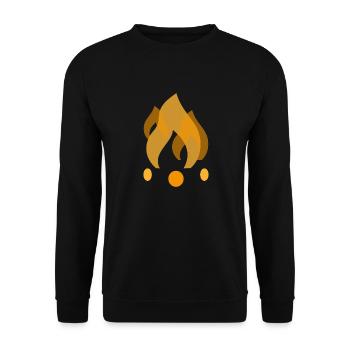 Fire and flame - Unisex Sweatshirt - black - Front - Alina (178cm) & Michal (187cm)