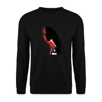 Visage de femme - Sweat-shirt Unisexe - noir - Devant - Alina (178cm) & Michal (187cm)