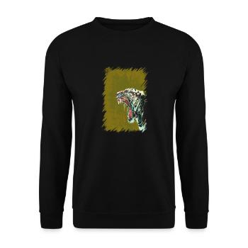Tiger - Unisex Sweatshirt - black - Front - Alina (178cm) & Michal (187cm)