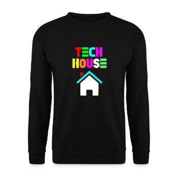 tech house 808 - Unisex Sweatshirt - black - Front - Alina (178cm) & Michal (187cm)