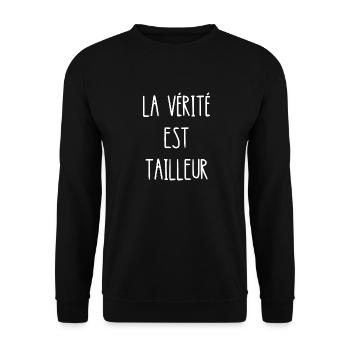 la vérité est tailleur - Sweat-shirt Unisexe - noir - Devant - Alina (178cm) & Michal (187cm)