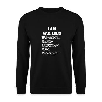 Weird - Unisex Pullover - Schwarz - Vorne - Alina (178cm) & Michal (187cm)