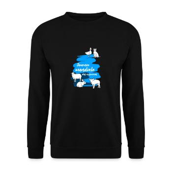 journée mondiale des animaux - Sweat-shirt Unisexe - noir - Devant - Alina (178cm) & Michal (187cm)