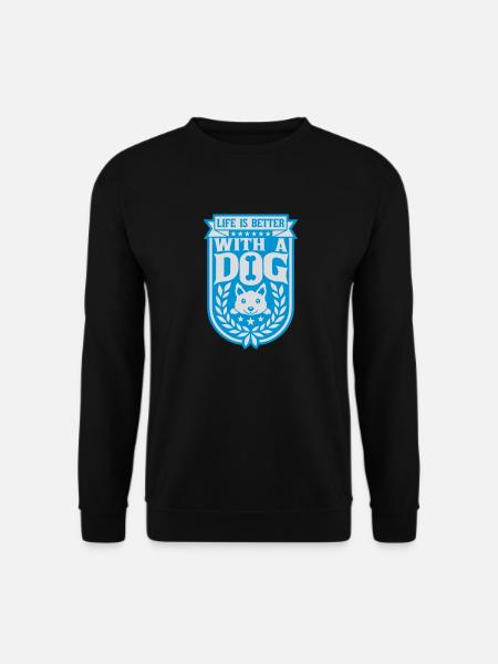 better with a dog - Unisex Sweatshirt - black