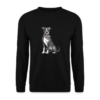 American Staffordshire Bull Terrier Staffy Dog - Unisex Sweatshirt - black - Front - Alina (178cm) & Michal (187cm)