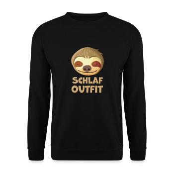 Schlafshirt Schlaf Faultier Schlafen Schlaf Shirt - Unisex Pullover - Schwarz - Vorne - Alina (178cm) & Michal (187cm)