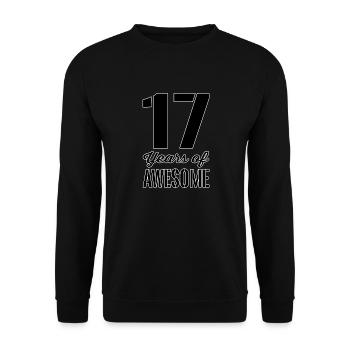 17th Birthday Teen Gift - Unisex Sweatshirt - black - Front - Alina (178cm) & Michal (187cm)
