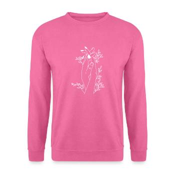 Mains en croissance - Sweat-shirt Unisexe - rose - Devant