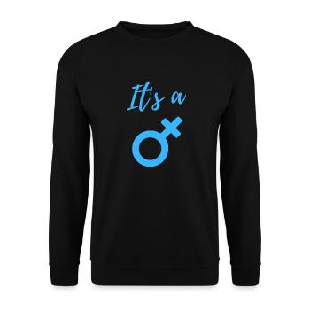 Baby Announcement Pregnancy - Boy - Surprise - Unisex Sweatshirt - black - Front - Alina (178cm) & Michal (187cm)