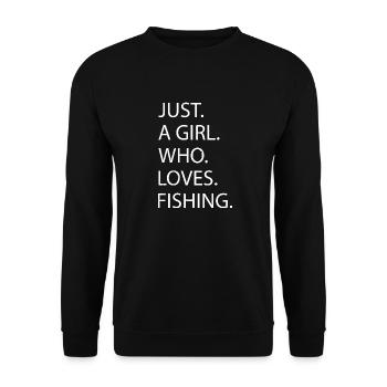 happy fishing equipment fishing rod bass fishing - Unisex Sweatshirt - black - Front - Alina (178cm) & Michal (187cm)