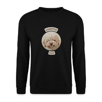Lagotto Papa - Unisex Pullover - Schwarz - Vorne - Alina (178cm) & Michal (187cm)