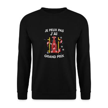Je peux pas j'ai grand prix fête course de voiture - Sweat-shirt Unisexe - noir - Devant - Alina (178cm) & Michal (187cm)