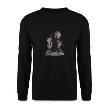 Violoncelle, violoncelle, musique, mercredi, série - Sweat-shirt Unisexe - noir - Devant - Alina (178cm) & Michal (187cm)