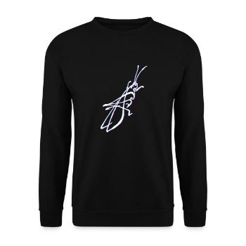 Heller Grashüpfer - Unisex Pullover - Schwarz - Vorne - Alina (178cm) & Michal (187cm)