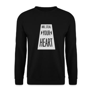 Monsieur vole votre cœur - Sweat-shirt Unisexe - noir - Devant - Alina (178cm) & Michal (187cm)