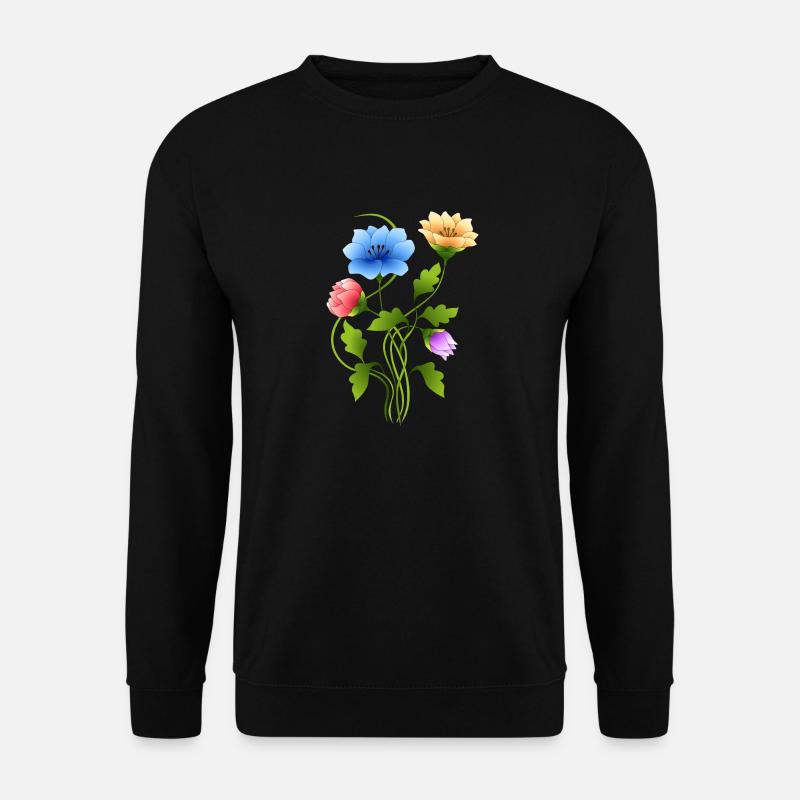 Blumen - Unisex Pullover - Schwarz