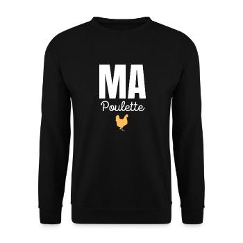 ma poulette - Sweat-shirt Unisexe - noir - Devant - Alina (178cm) & Michal (187cm)