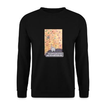 Bouldern Geschenk Geburtstag - Unisex Pullover - Schwarz - Vorne - Alina (178cm) & Michal (187cm)