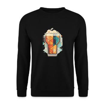 Minimalist Craft Beer - Unisex Sweatshirt - black - Front - Alina (178cm) & Michal (187cm)