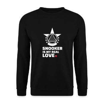 Ich Liebe Snooker - Unisex Pullover - Schwarz - Vorne - Alina (178cm) & Michal (187cm)