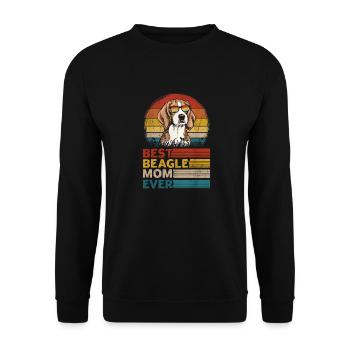 Die beste Beagle-Mama aller Zeiten - Unisex Pullover - Schwarz - Vorne - Alina (178cm) & Michal (187cm)