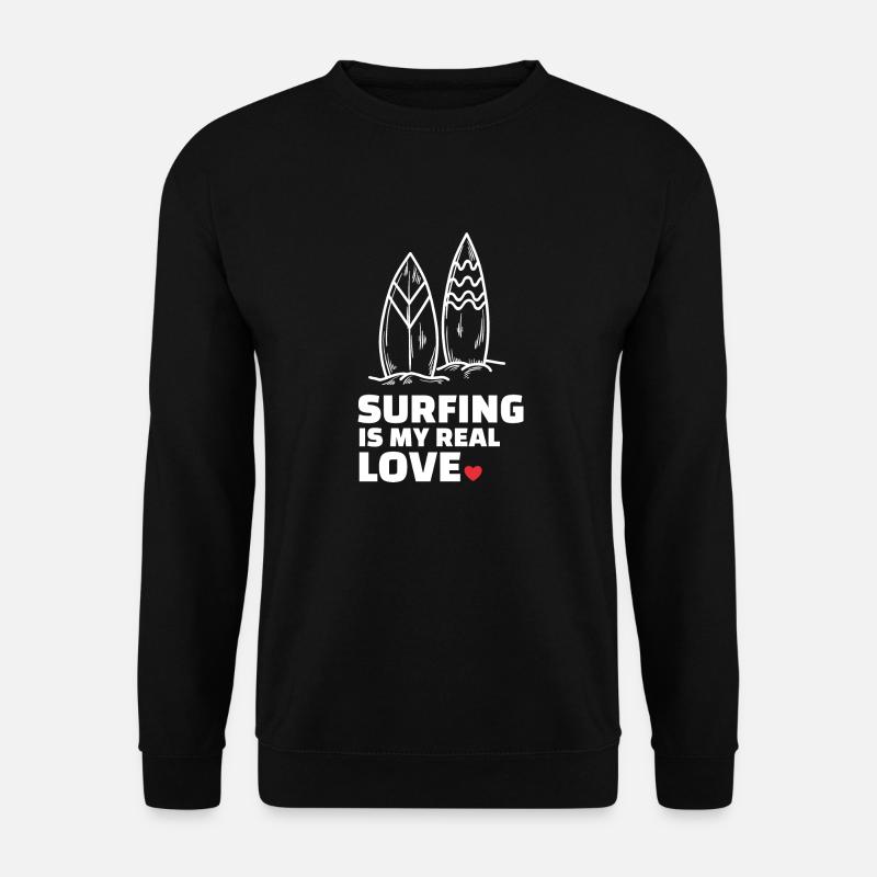 I love surfing - Unisex Sweatshirt - black