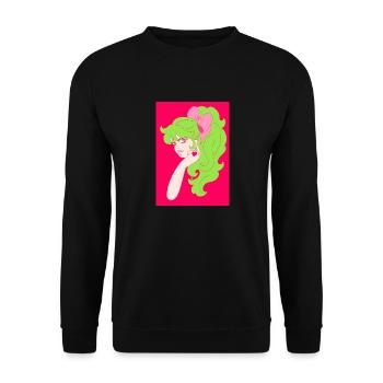 Héroïne (rose) - Sweat-shirt Unisexe - noir - Devant - Alina (178cm) & Michal (187cm)