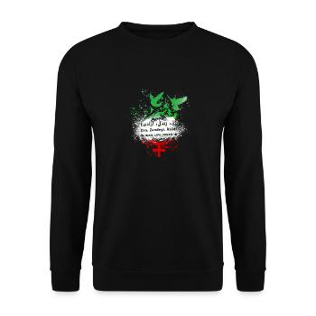 Femme Vie Liberté, Oiseaux,Iran,Drapeau - Sweat-shirt Unisexe - noir - Devant - Alina (178cm) & Michal (187cm)