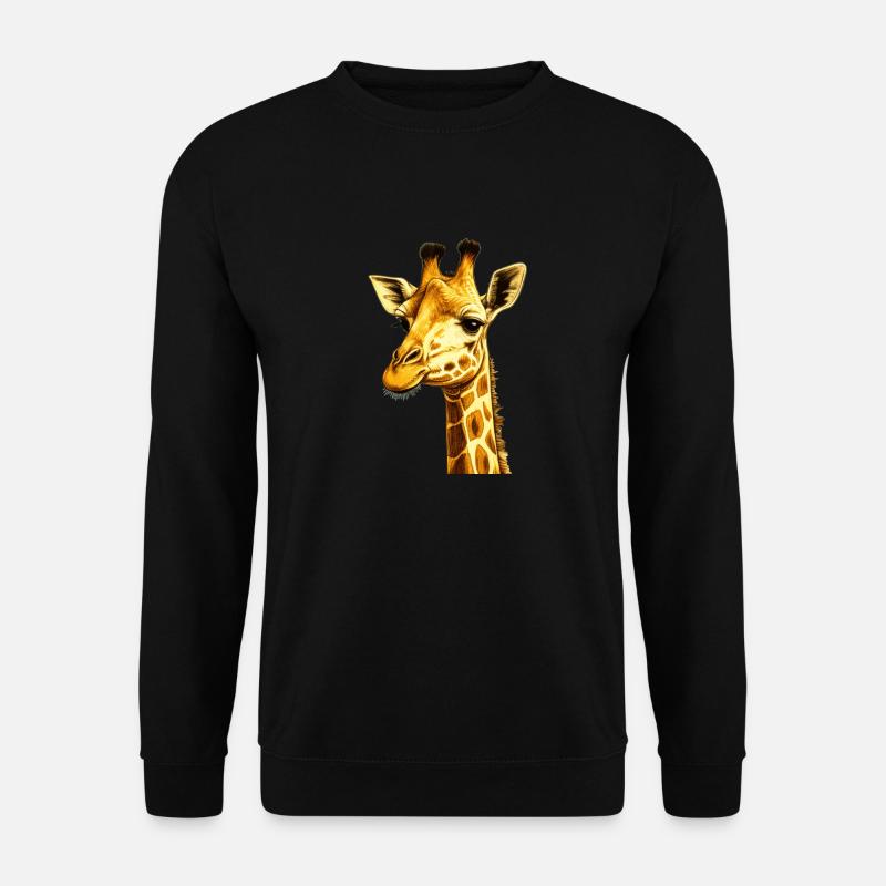 Giraffe Head Gift - Unisex Sweatshirt - black